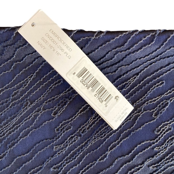 NWT Donna Karan Home Silk Embroidered Pillow Cover Sham - Picture 5 of 9